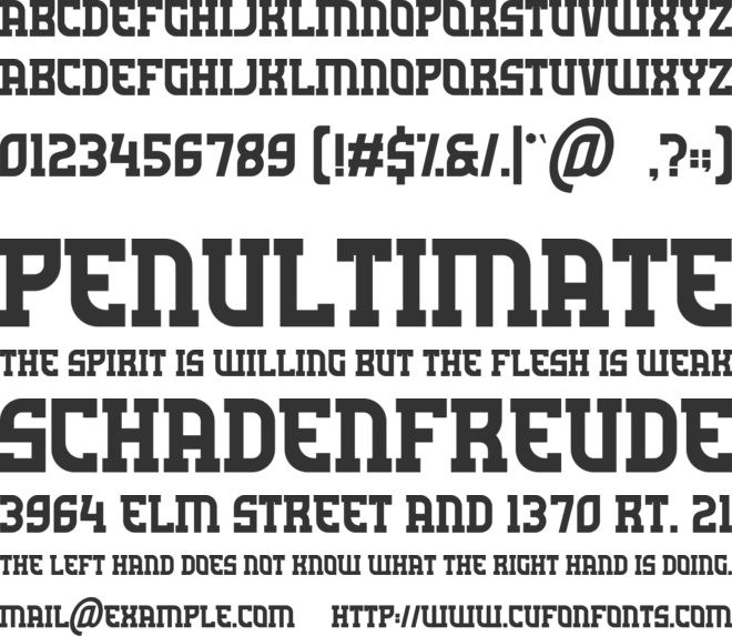 SUPERUN font preview