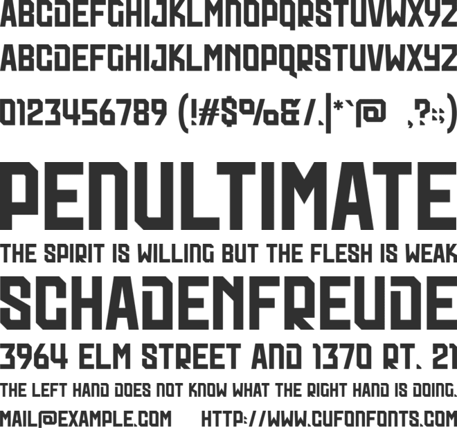 ROBUST font preview