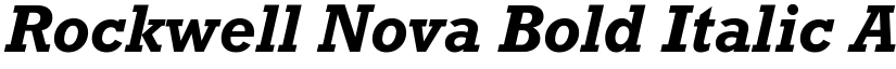 Rockwell Nova Bold Italic font