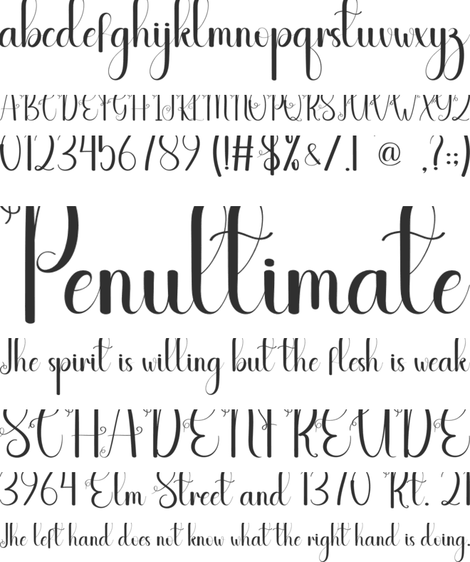 Radiation font preview
