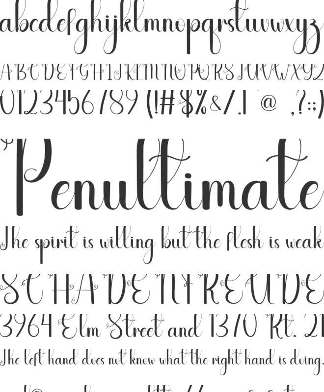 Radiation font preview