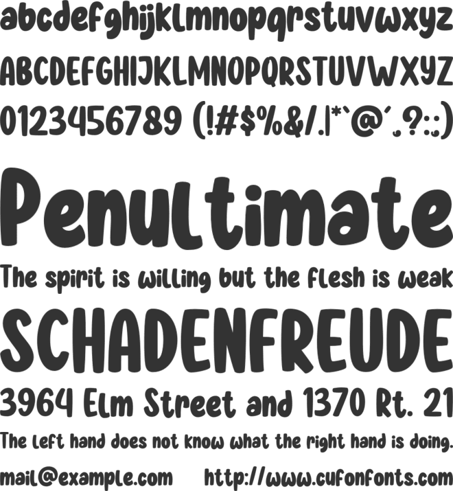 Halimount font preview