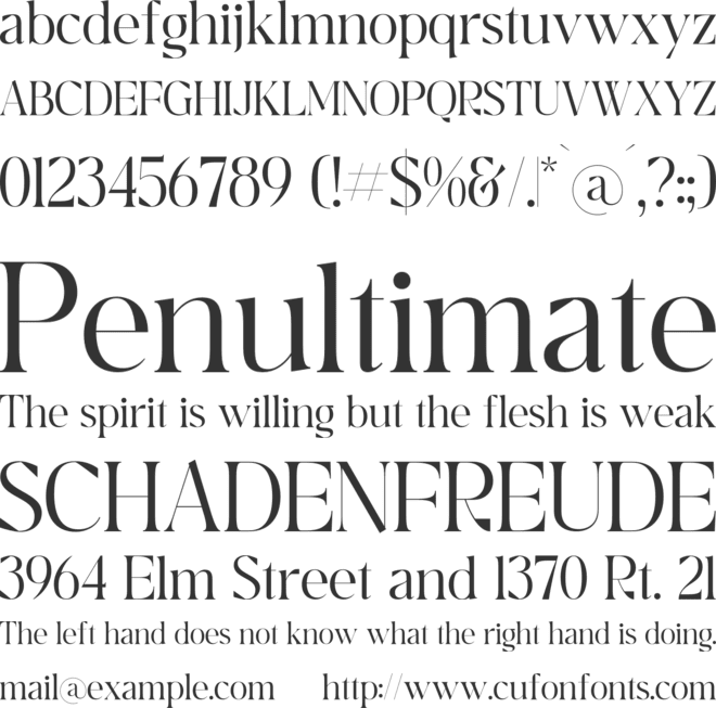 Breilga font preview