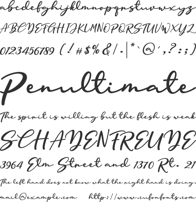 Wotham font preview