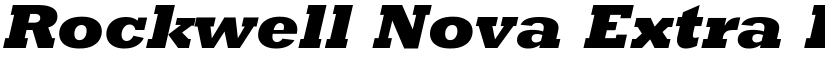 Rockwell Nova Extra Bold Italic font