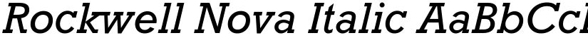 Rockwell Nova Italic font
