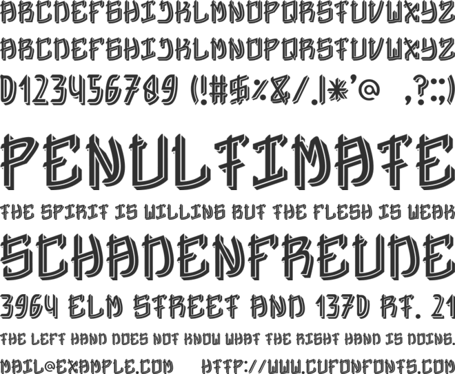 Easter West font preview