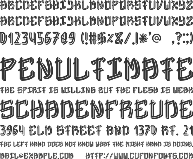 Easter West font preview