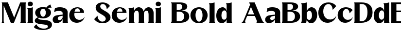 Migae Semi Bold font