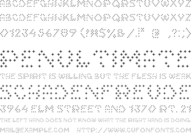 Star Minor font preview