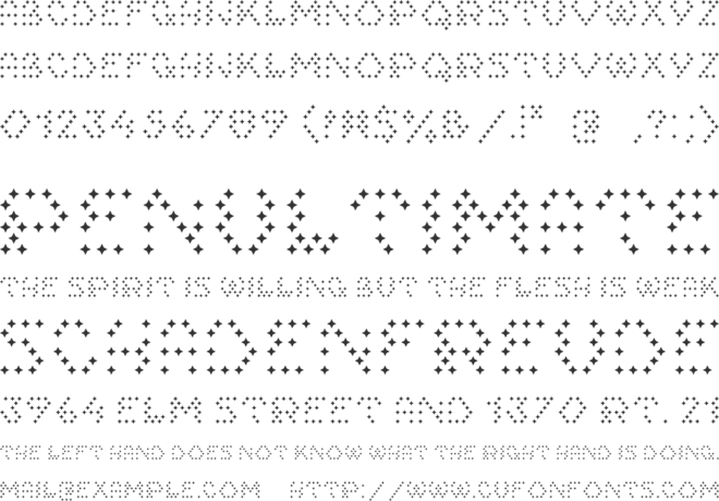 Star Minor font preview