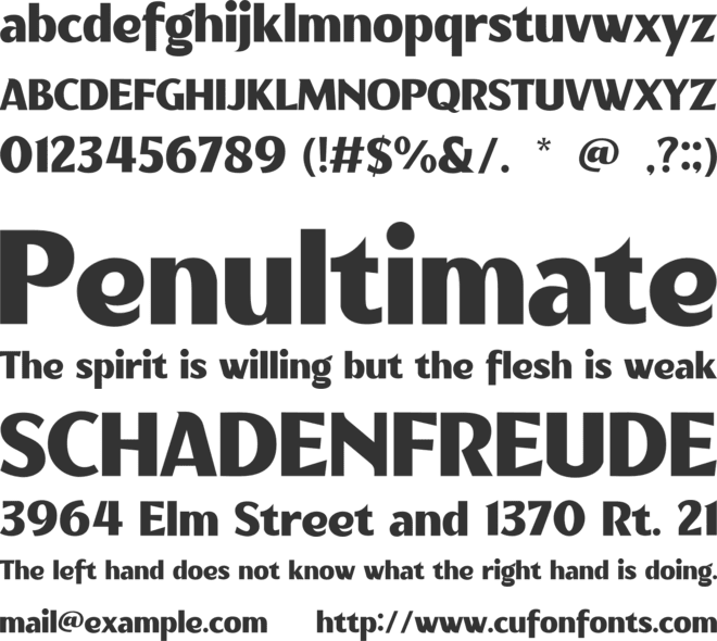 Milanello font preview