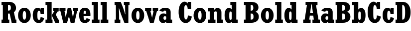 Rockwell Nova Cond Bold font