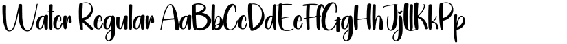 Water Regular font