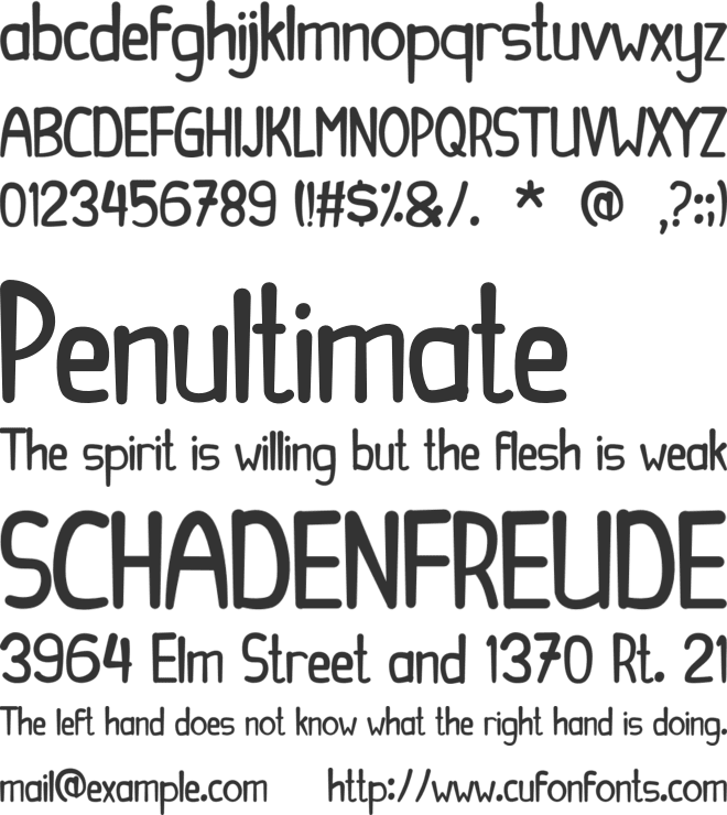 Becik font preview