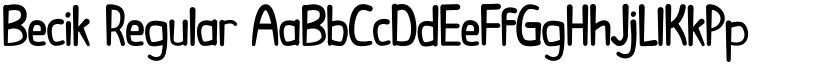 Becik Regular font