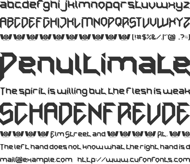 Captain Pilot font preview