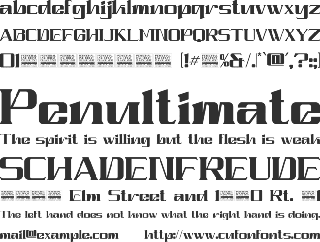 Beillone font preview