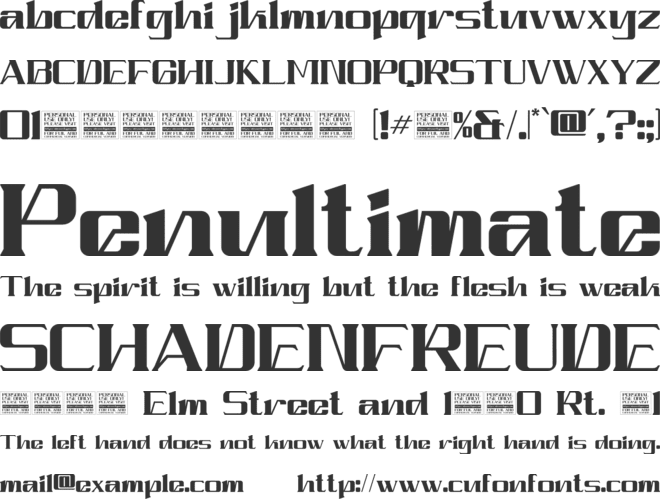 Beillone font preview