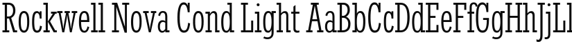 Rockwell Nova Cond Light font