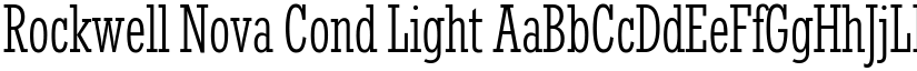 Rockwell Nova Cond Light font