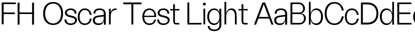 FH Oscar Test Light font