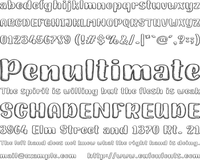 Sketch Bego font preview