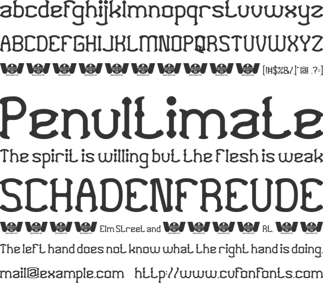 Contemplation font preview