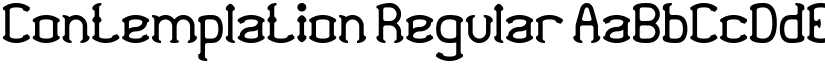Contemplation Regular font