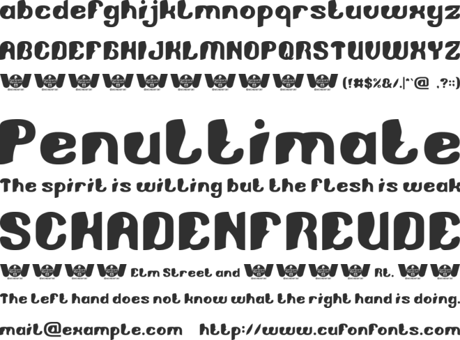 CHOCOLATE PUDDING font preview
