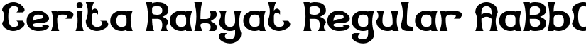 Cerita Rakyat Regular font