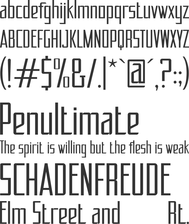 Albertville Sport font preview
