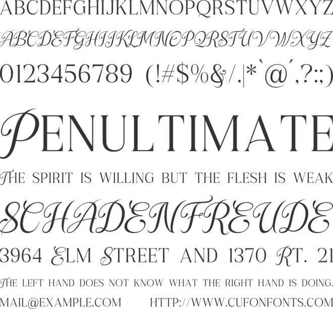 Lafemme Vibe font preview