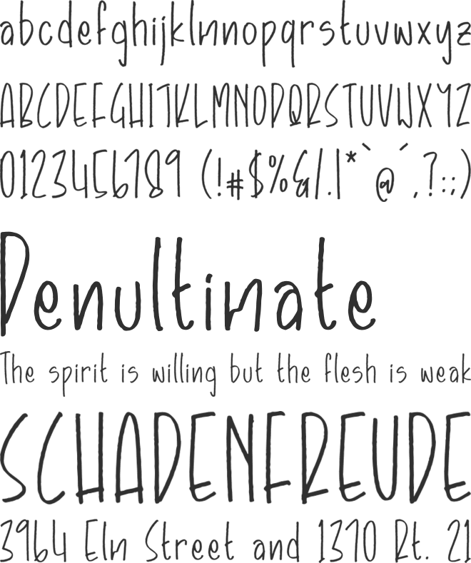 Routinery Halmonth font preview
