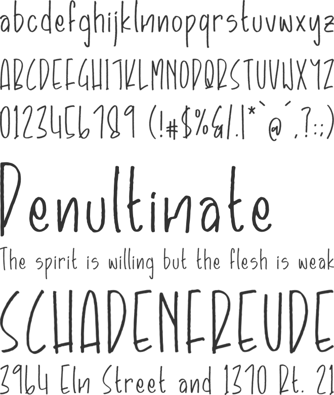 Routinery Halmonth font preview