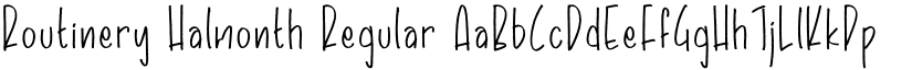 Routinery Halmonth Regular font
