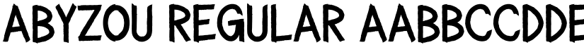 ABYZOU Regular font