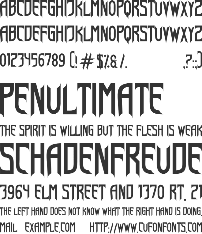 Disamber font preview