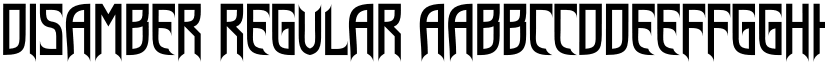 Disamber Regular font