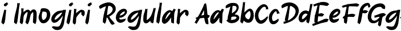 i Imogiri Regular font
