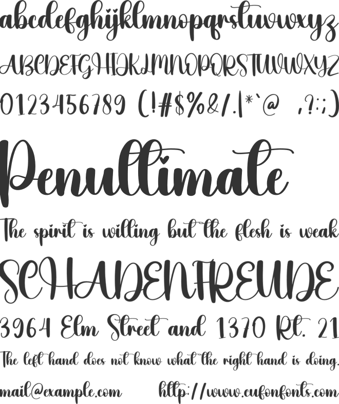 Hello Snowman font preview