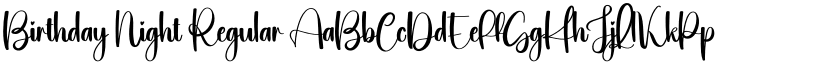 Birthday Night Regular font