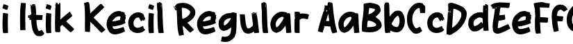 i Itik Kecil Regular font