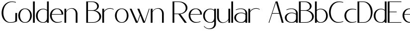 Golden Brown Regular font
