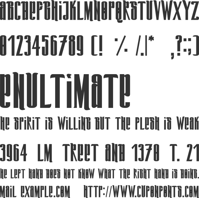 JudasDeco font preview