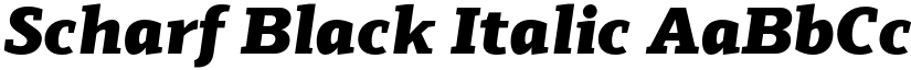 Scharf Black Italic font
