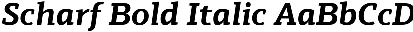Scharf Bold Italic font