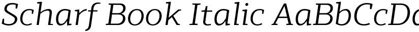 Scharf Book Italic font