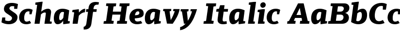 Scharf Heavy Italic font
