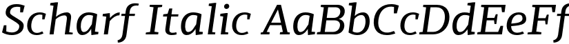 Scharf Italic font